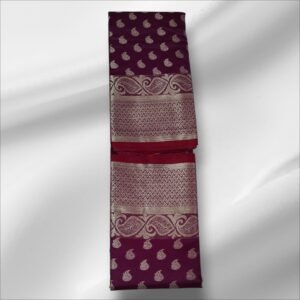 প্রিমিয়াম কাতান শাড়ি মেরুন - Premium Katan Saree Merun Colour