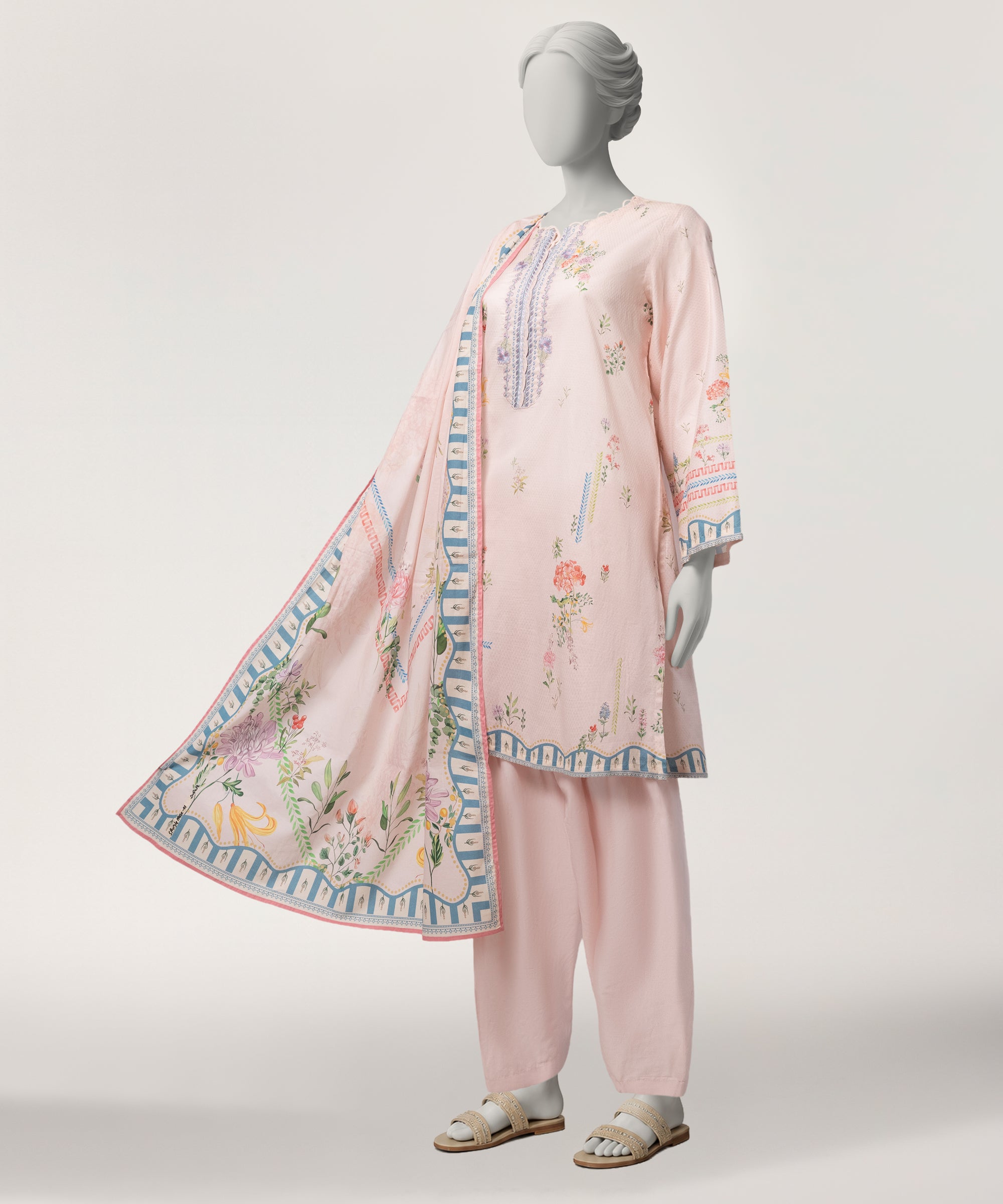 PINK DOBBY 3PC STITCHED | JLS-S-26-673/S SPRIGLE MUSE-01 - Image 4