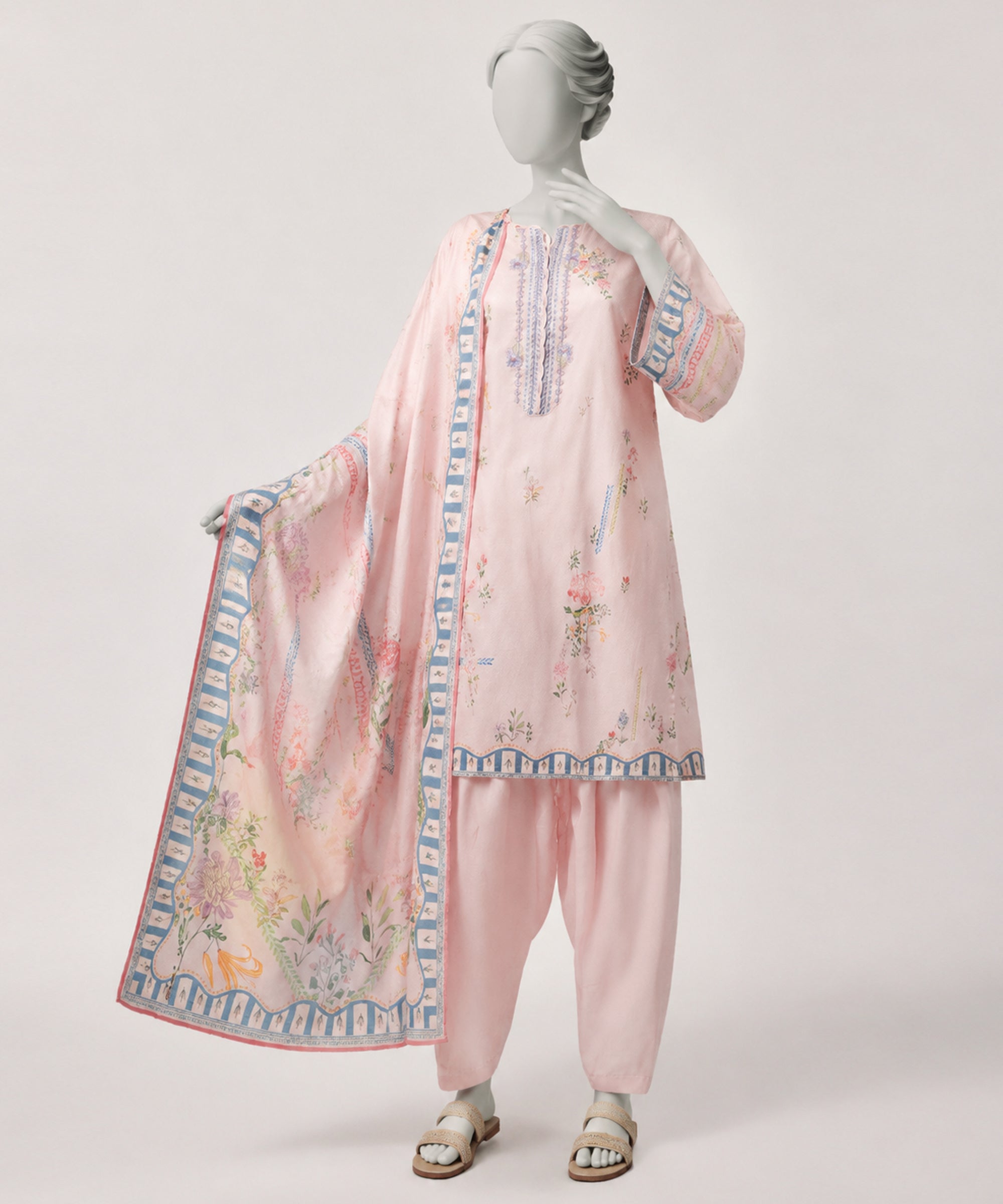 PINK DOBBY 3PC STITCHED | JLS-S-26-673/S SPRIGLE MUSE-01