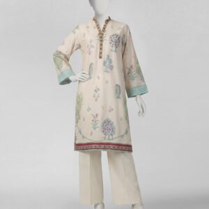 BEIGE LAWN KURTI | JSS-S-26-676 FB/BLOCK-01-676