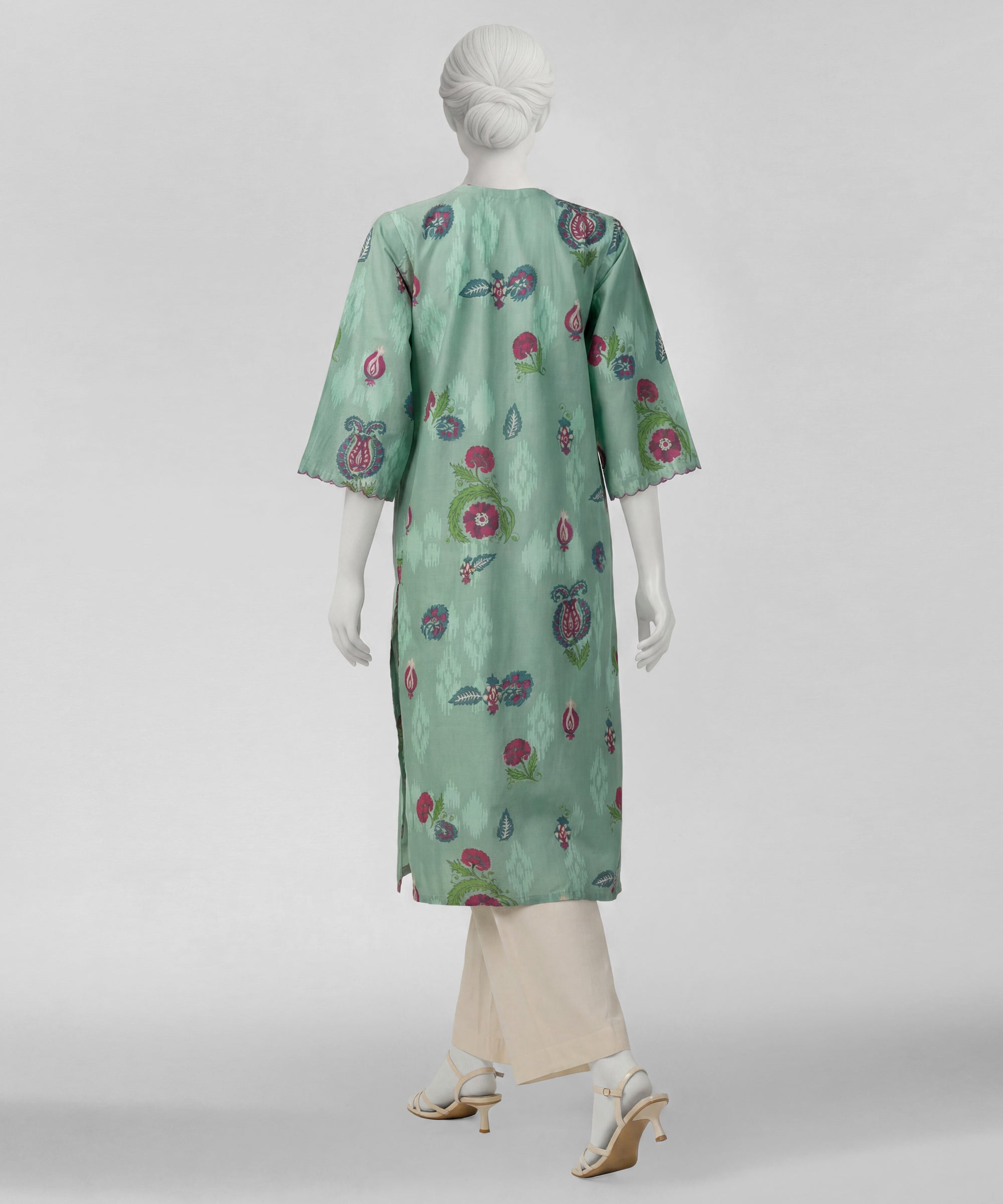 GREEN LAWN KURTI | JSS-S-26-680 FB/BLOCK-5-680 - Image 2
